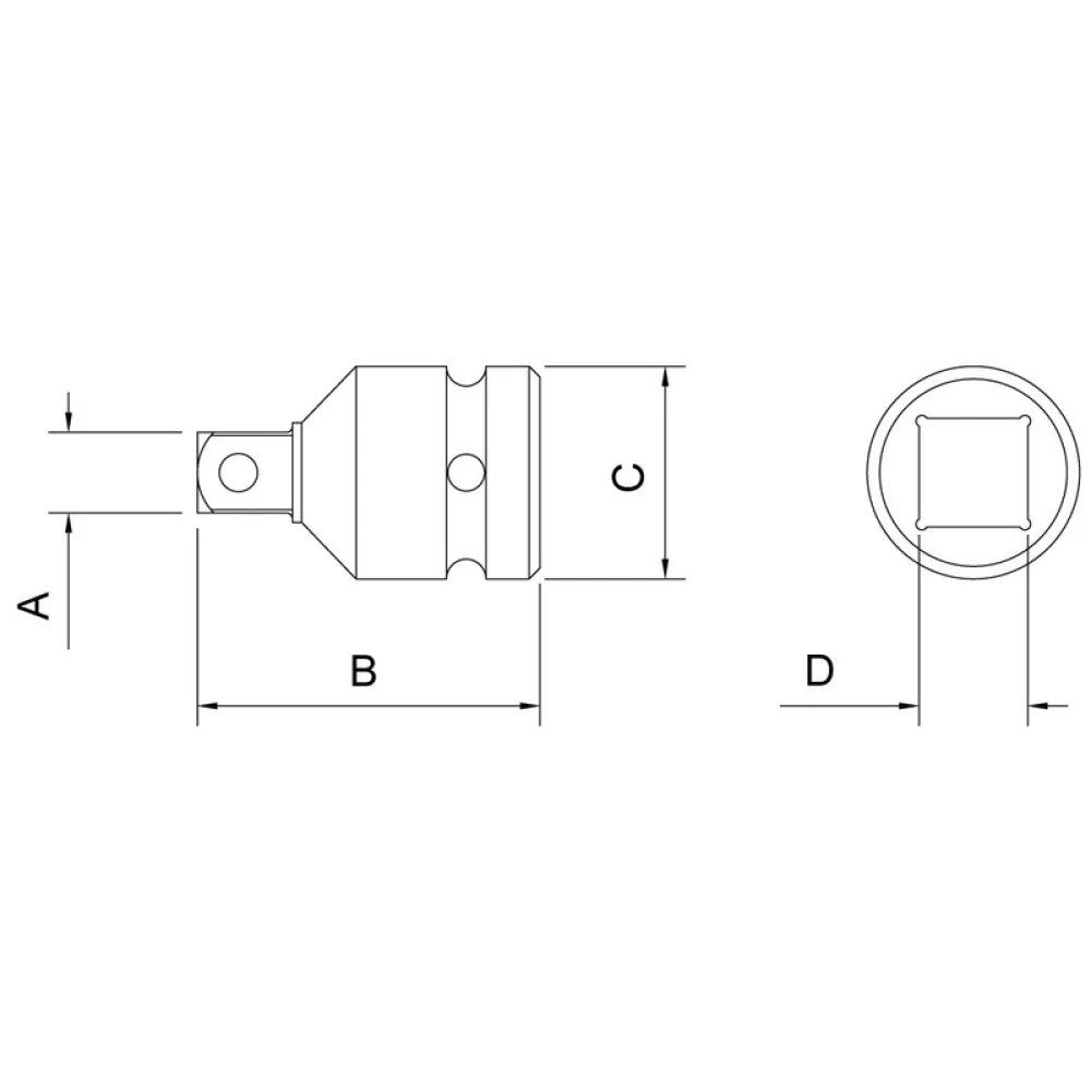 Reducao de Impacto Soquete Quadrado Femea 1.1/2"macho 1" 1.1/2X1" Tramontina Pro 44936/102