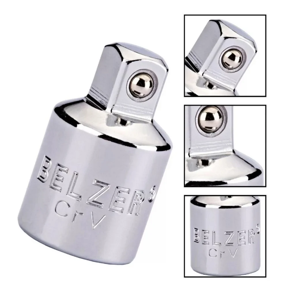 Reducao para Soquete Quadrado Femea 1/2" Macho 3/8" CRV 1/2X3/8" Belzer 237504BX