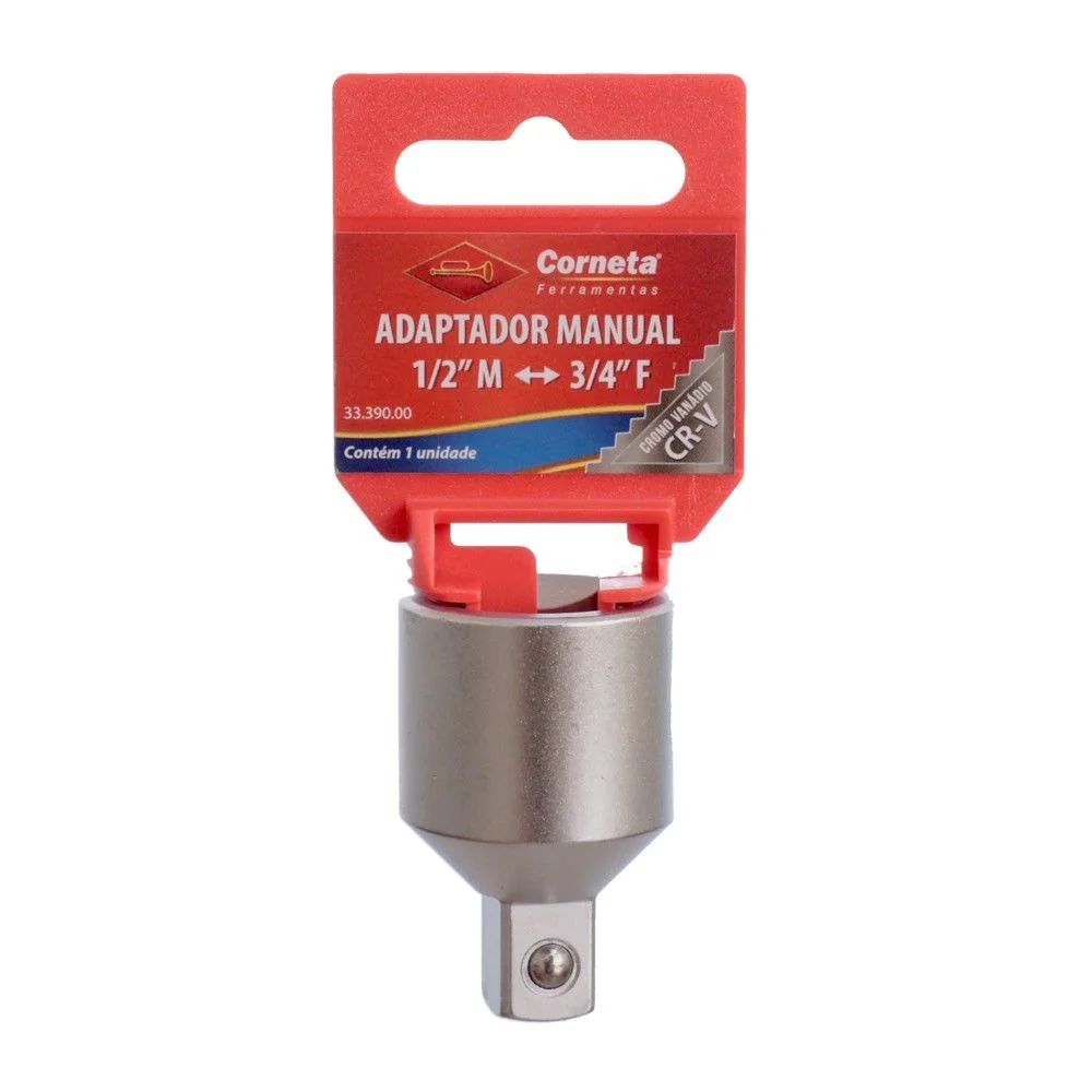 Reducao para Soquete Quadrado Femea 3/4" Macho 1/2" CRV 3/4X1/2" Corneta 3339000