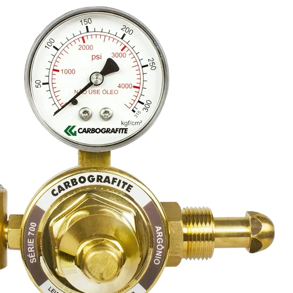 Regulador de Pressao Argonio com Fluxometro Serie 700 Carbografite 010474110