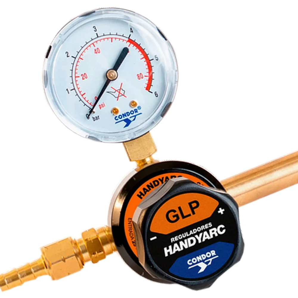 Regulador de Pressao Glp 45kg Alta Vazao - Linha Media Industrial Condor/Esab HANDYGAS 4
