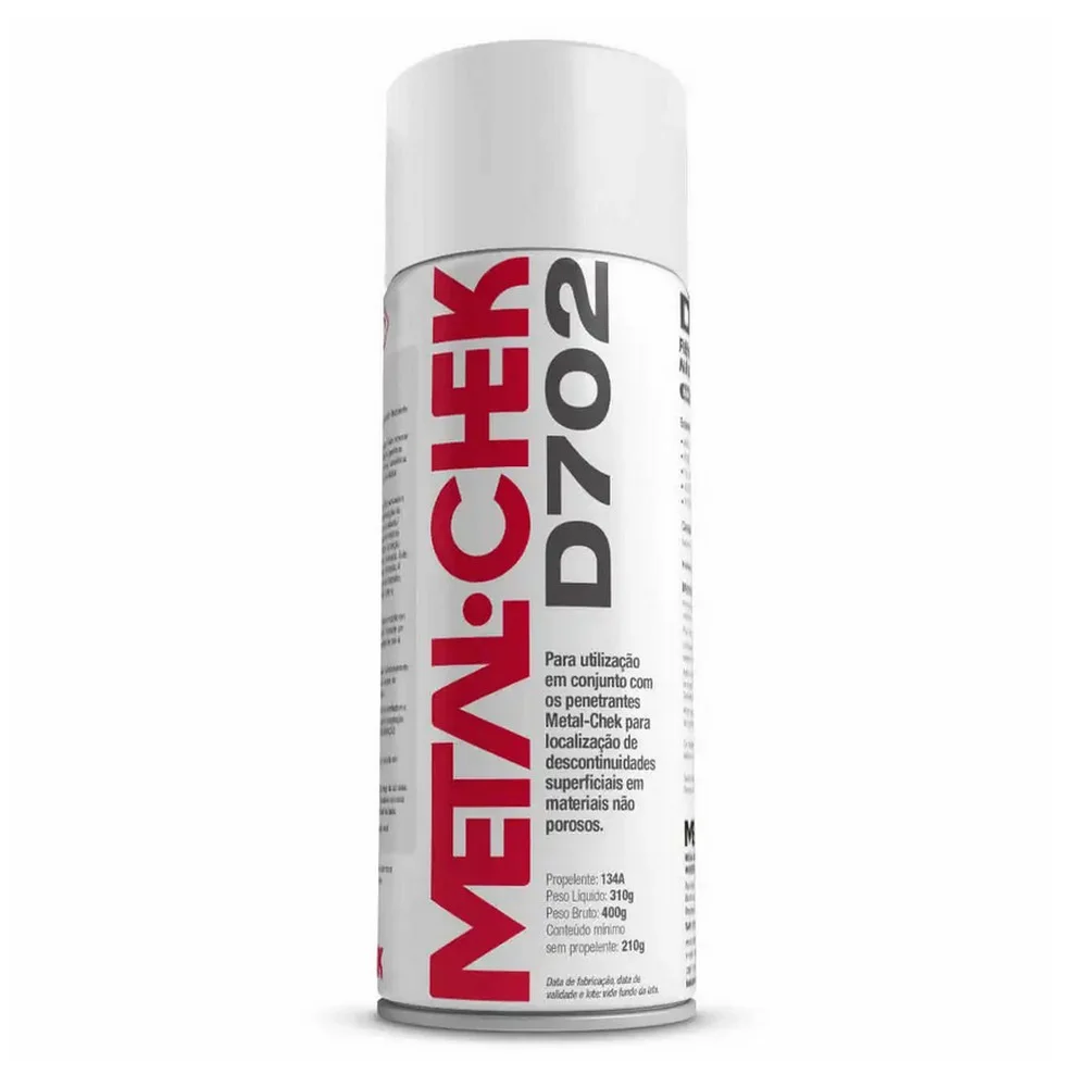 Revelador de Trincas Alta Temperatura NAO Aquoso 310G Metal-Chek D702