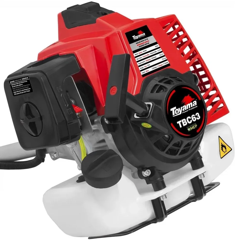 Rocadeira Lateral a Gasolina 2T com Lamina e Carretel de Nylon 63,3CC-3,5HP Toyama TBC63