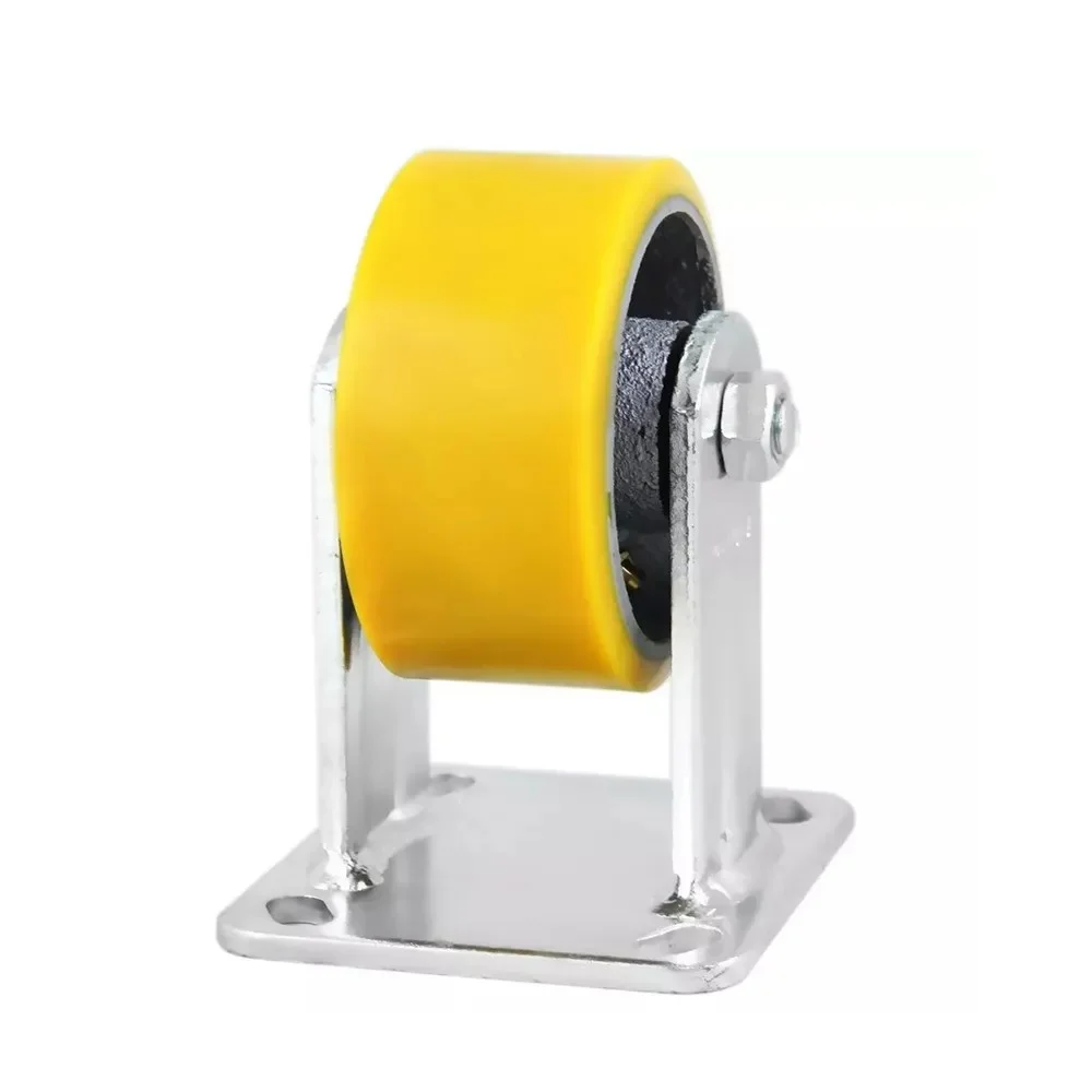 Rodizio Fixo Poliuretano ARO Ferro Fundido Furos 72,85MM Capacidade 180kg 4" Marcon RM90