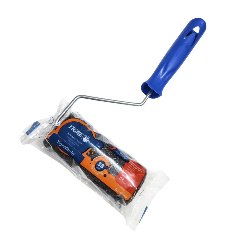 Rolo de Espuma Cinza com Suporte 90MM Tigre 1340