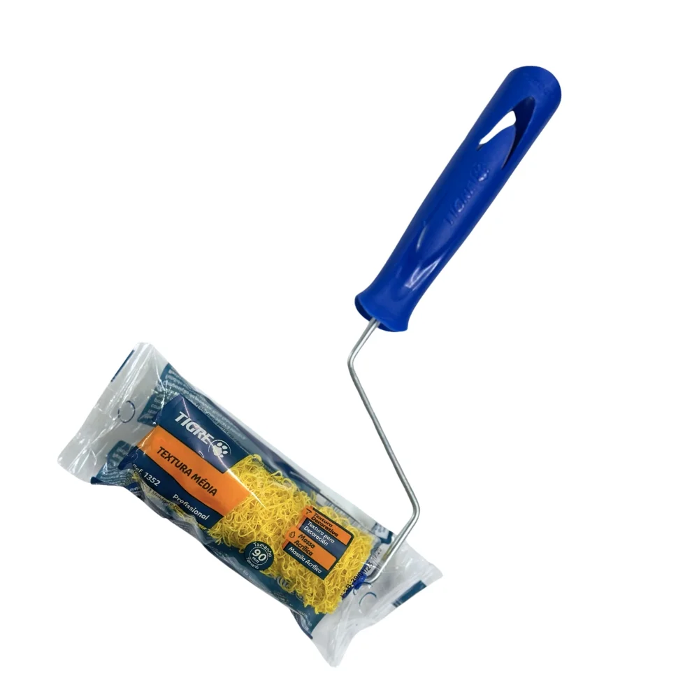 Rolo de Espuma para Textura Media com Suporte 90MM Tigre 1352