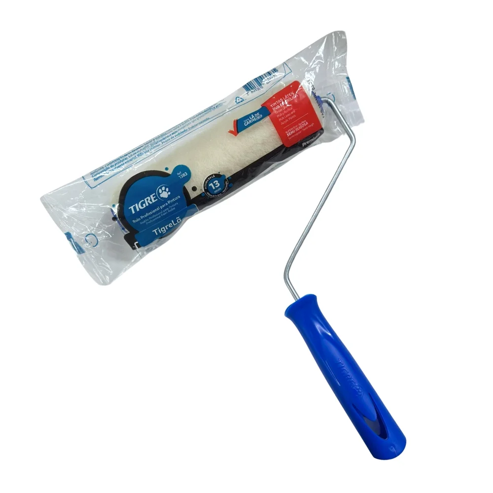 Rolo de La de Carneiro com Suporte 150MM Tigre 1383