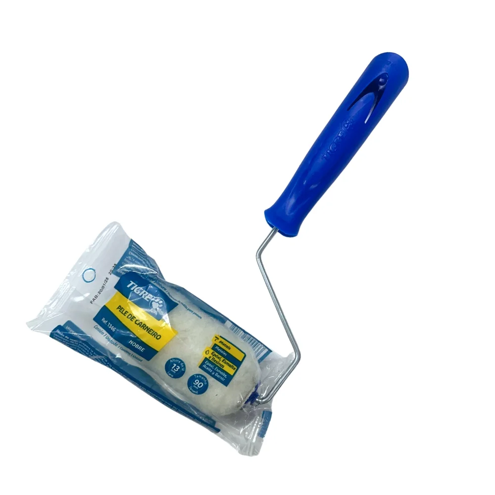 Rolo de La Pele de Carneiro com Suporte 90MM Tigre 1346
