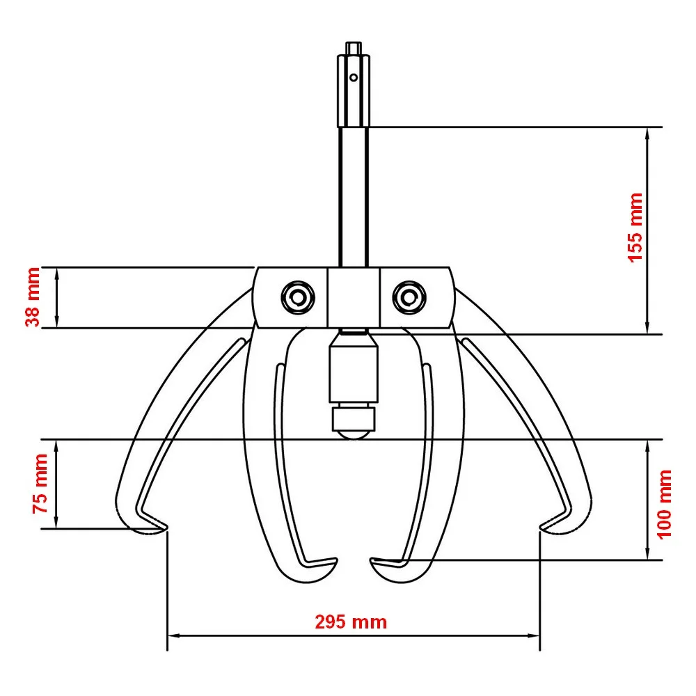 Saca Polia Hidraulico 2 Garras Rosca Fina 8" Tramontina Pro 44076/008