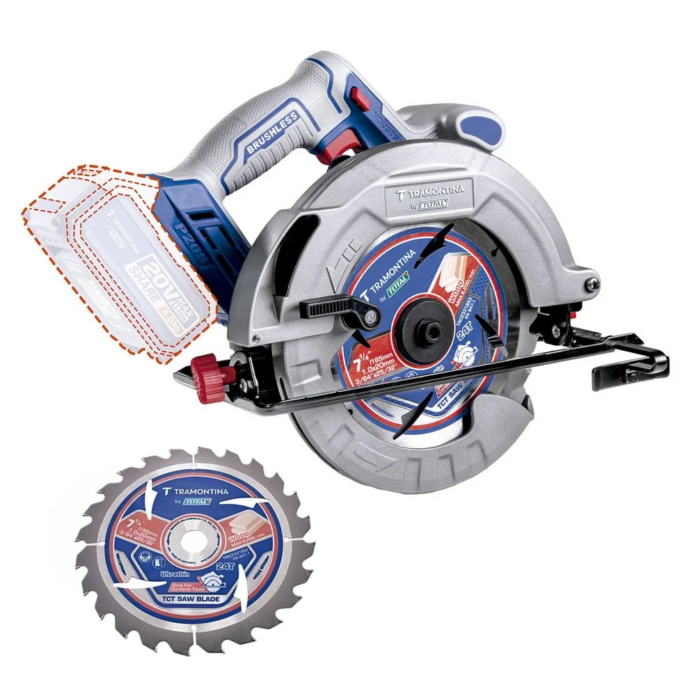Serra Circular a Bateria 20V Brushless Sem Carregador e Bateria 185MM Tramontina Tota 42309/003