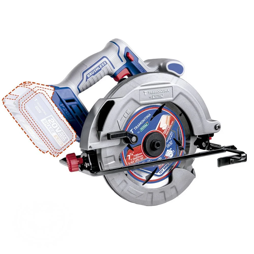 Serra Circular a Bateria 20V Brushless Sem Carregador e Bateria 185MM Tramontina Tota 42309/003