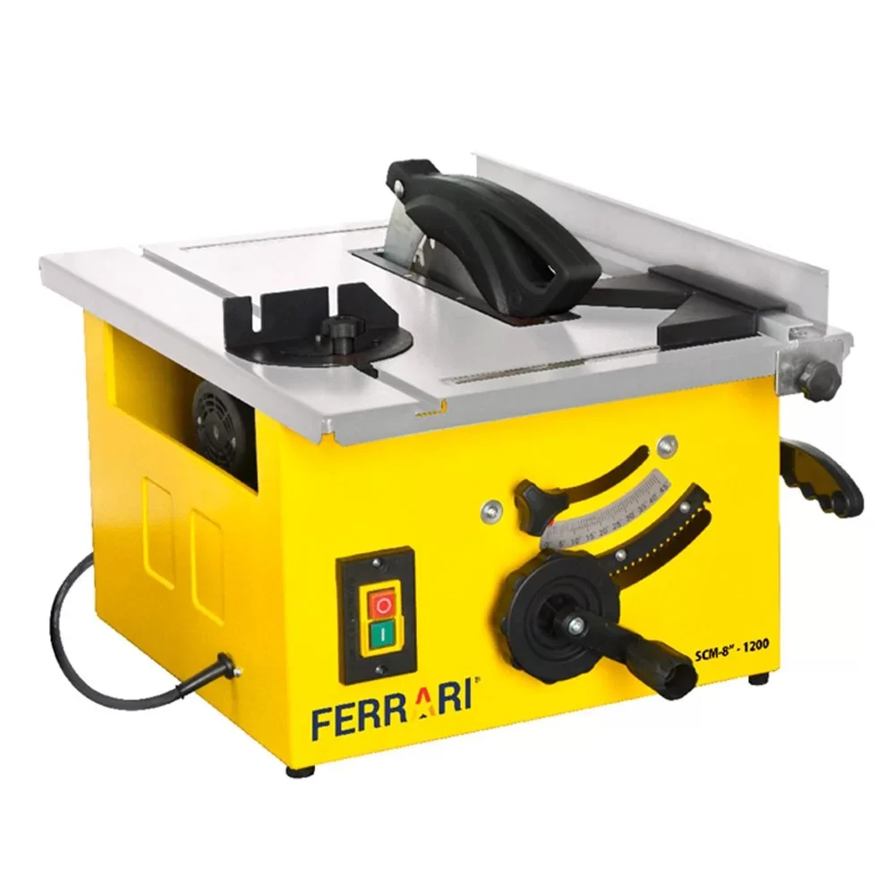 Serra Circular de Bancada Eixo Inclinavel 8" 110V 1200W Ferrari SCM-8