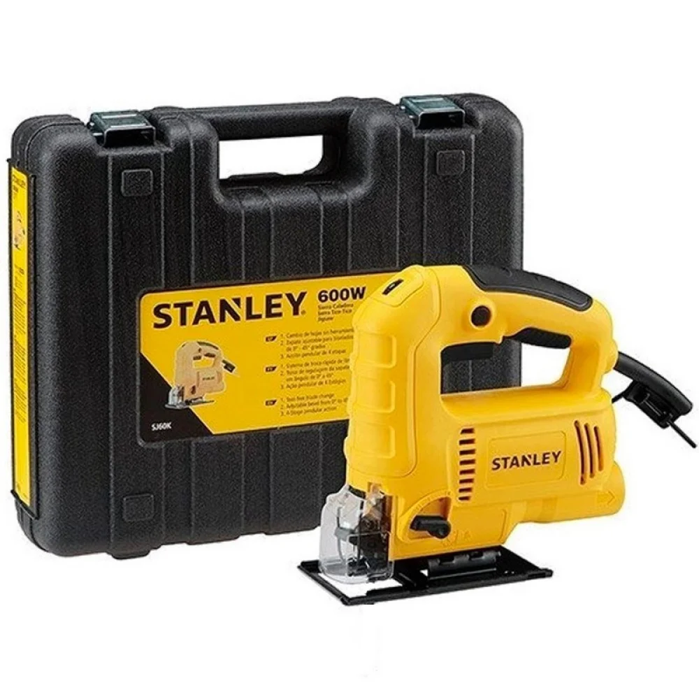 Serra Tico-Tico Velocidade Variavel e Maleta 110V 600W Stanley SJ60K-BR