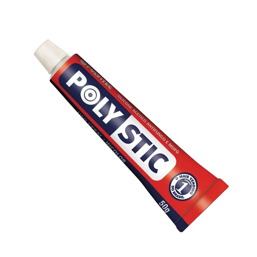 Silicone Acetico Incolor USO Geral Polystic 50G Pulvitec ZB021