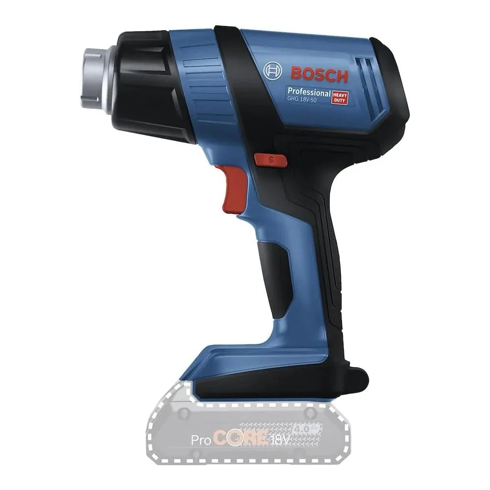 Soprador Termico a Bateria 18V Sem Carregador e Bateria 300-500 GR Bosch GHG 18V-50