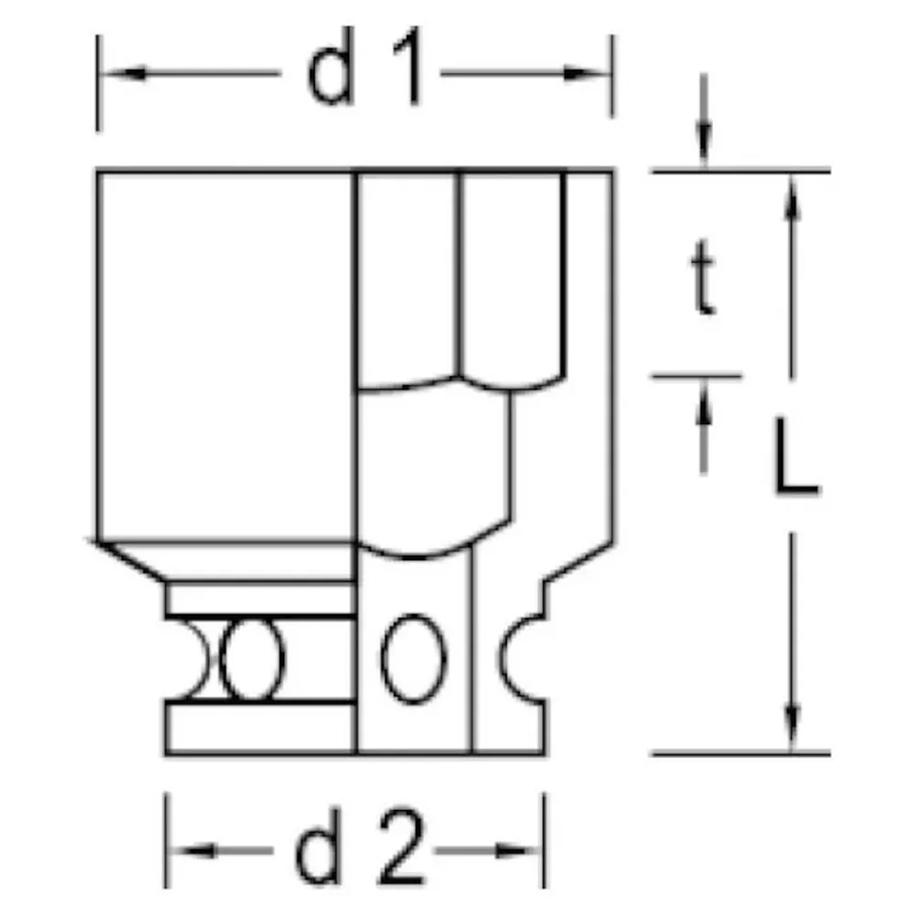 Soquete de Impacto Encaixe 1" 1X60MM Gedore K21