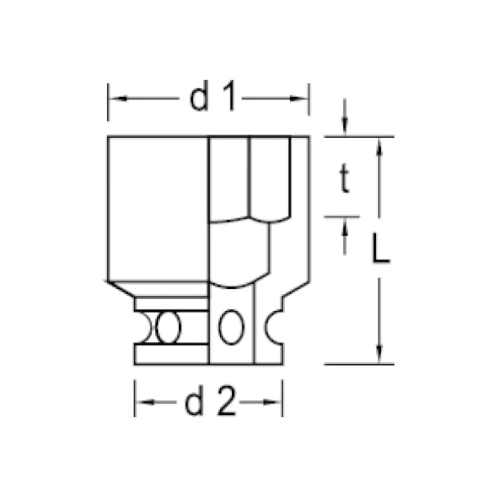 Soquete de Impacto Encaixe 1/2" 1/2X33MM Gedore K19