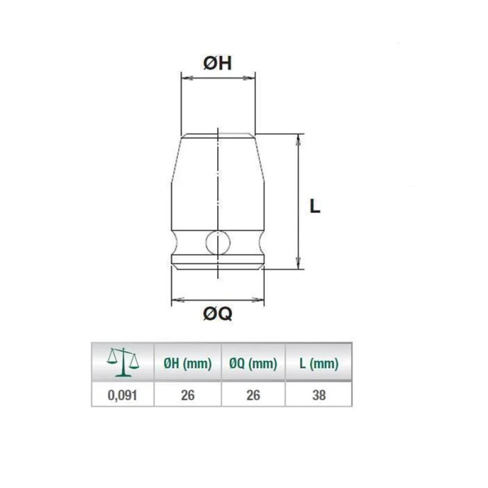 Soquete de Impacto 1/2X17MM Sata ST34310SC