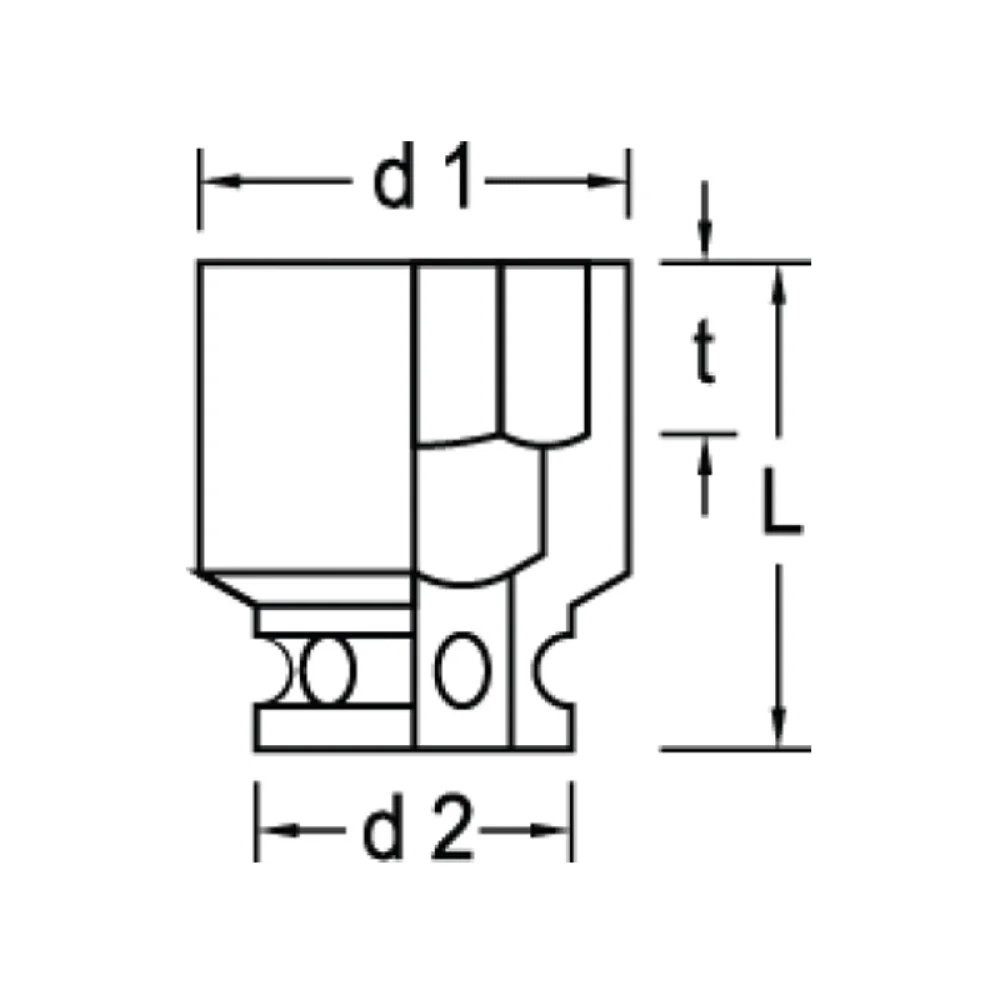 Soquete de Impacto Encaixe 1/2" 32MM Gedore K19