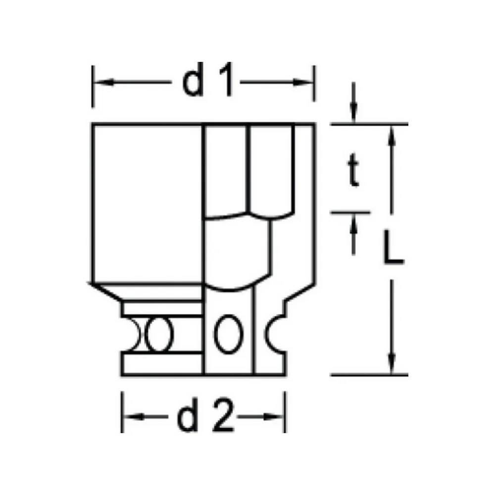 Soquete de Impacto Encaixe 3/4" 3/4X17MM Gedore K32