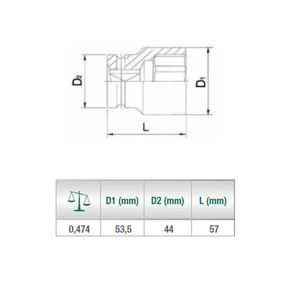 Soquete de Impacto Encaixe 3/4" 3/4X36MM Sata ST34524SC