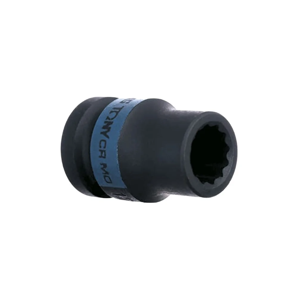Soquete de Impacto Estriado Encaixe 1/2" 12MM King Tony 453012M