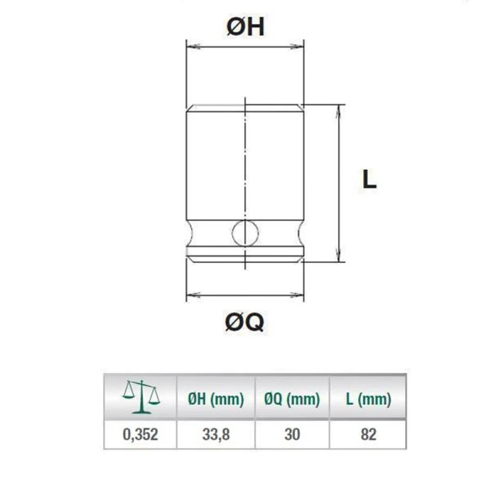 Soquete de Impacto Longo Encaixe 1/2" 24MM Sata ST34417SC
