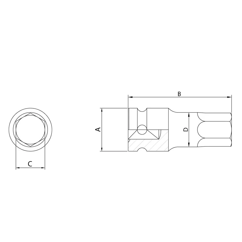 Soquete de Impacto Ponta Allen Encaixe 1/2" 1/2X17MM Tramontina Pro 44901/117