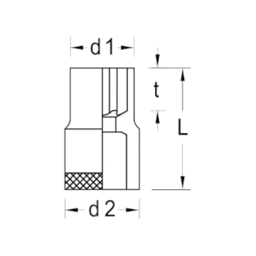 Soquete E-Torx Encaixe 1/2" CRV 1/2XE11 Gedore TX19