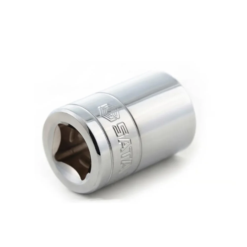 Soquete Estriado Encaixe 1/2" CRV 1/2X1/2" Sata ST13504SC