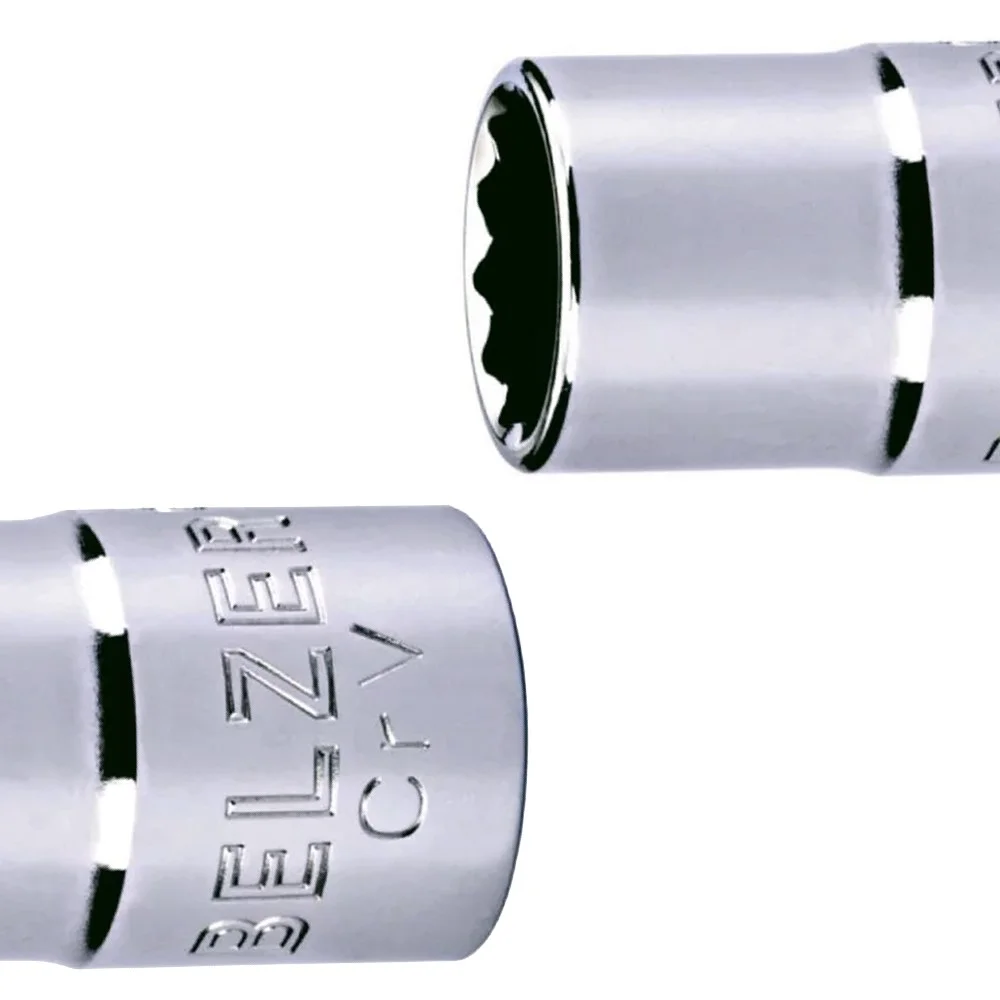Soquete Estriado Encaixe 1/2" CRV 1/2X12MM Belzer 204003BX
