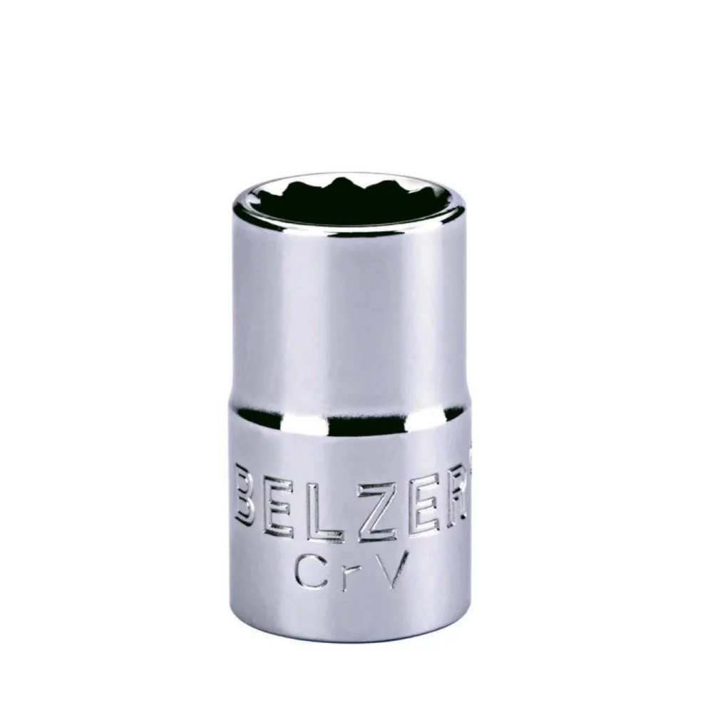 Soquete Estriado Encaixe 1/2" CRV 1/2X16MM Belzer 204007BX