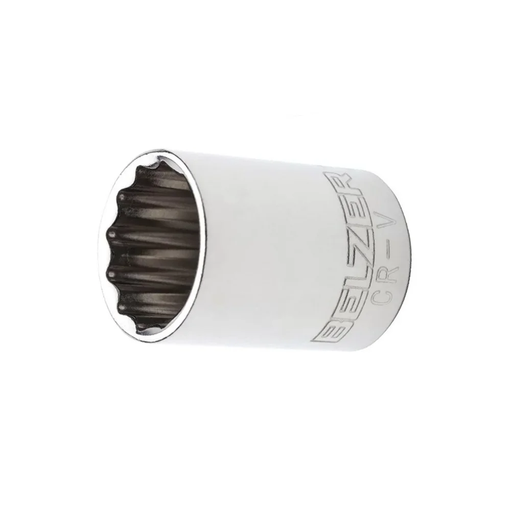 Soquete Estriado Encaixe 1/2" CRV 1/2X18MM Belzer 204009BX