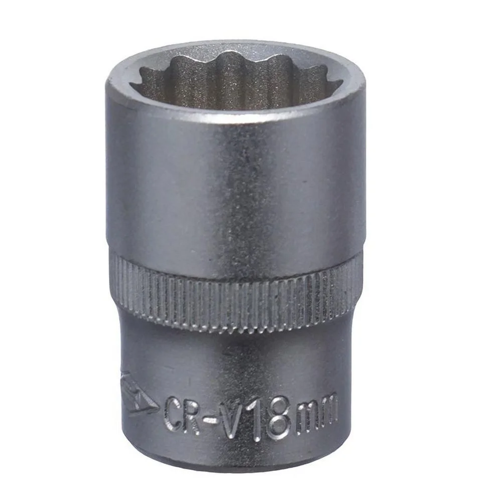 Soquete Estriado Encaixe 1/2" CRV 1/2X18MM Corneta 3310418