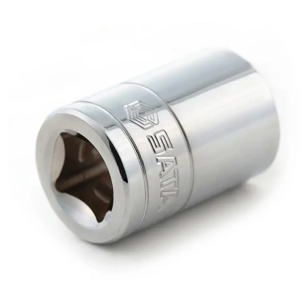 Soquete Estriado Encaixe 1/2" CRV 1/2X7/16" Sata ST13503SC