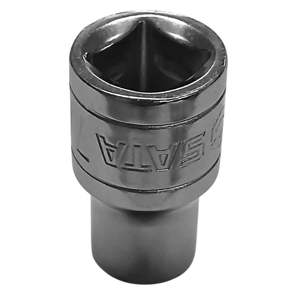 Soquete Estriado Encaixe 1/2" CRV 1/2X7/16" Sata ST13503SC