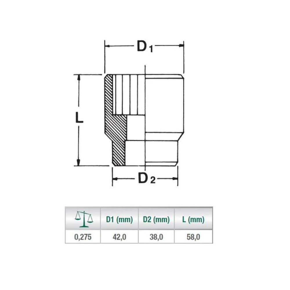 Soquete Estriado Encaixe 3/4" CRV 3/4X30MM Sata ST16612SC