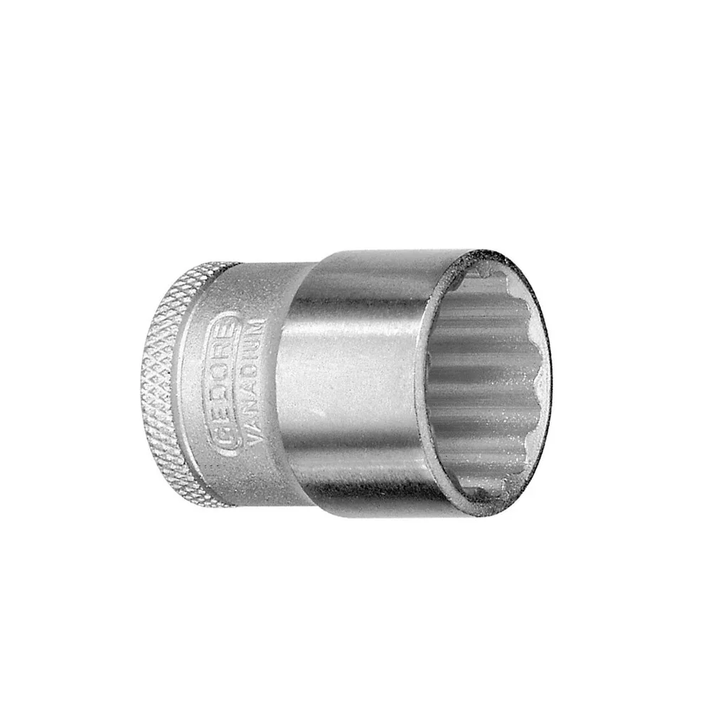 Soquete Estriado Encaixe 3/8" CRV 3/8X1/2" Gedore D30
