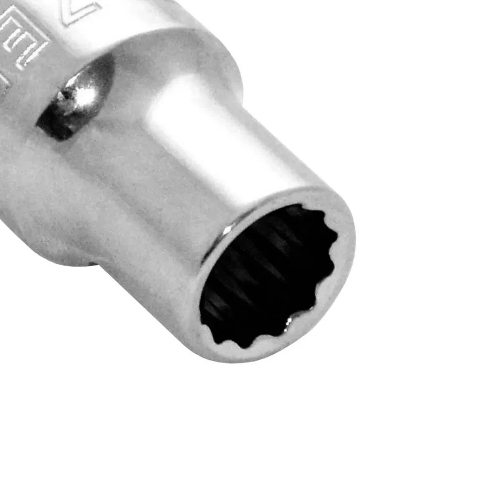 Soquete Estriado Encaixe 3/8" CRV 3/8X13/16" Belzer 203512BBR