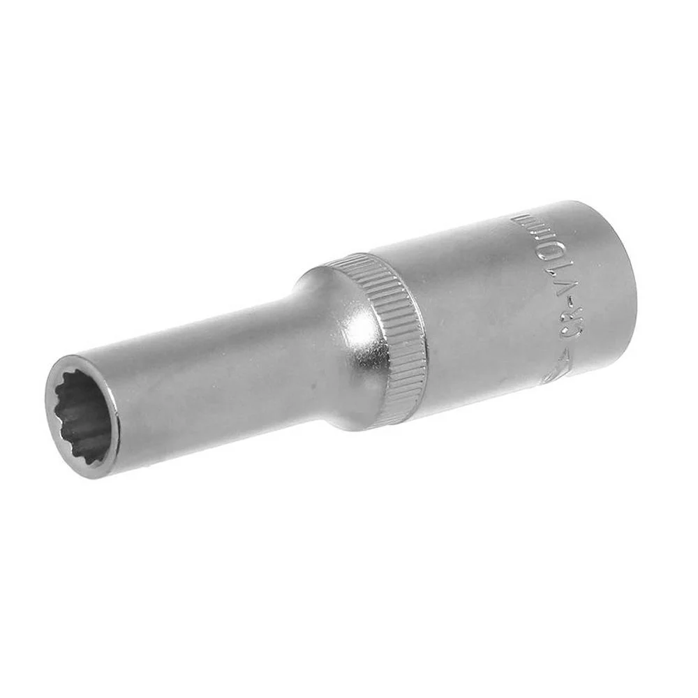 Soquete Estriado Longo Encaixe 1/2" CRV 1/2X10MM Corneta 3310310