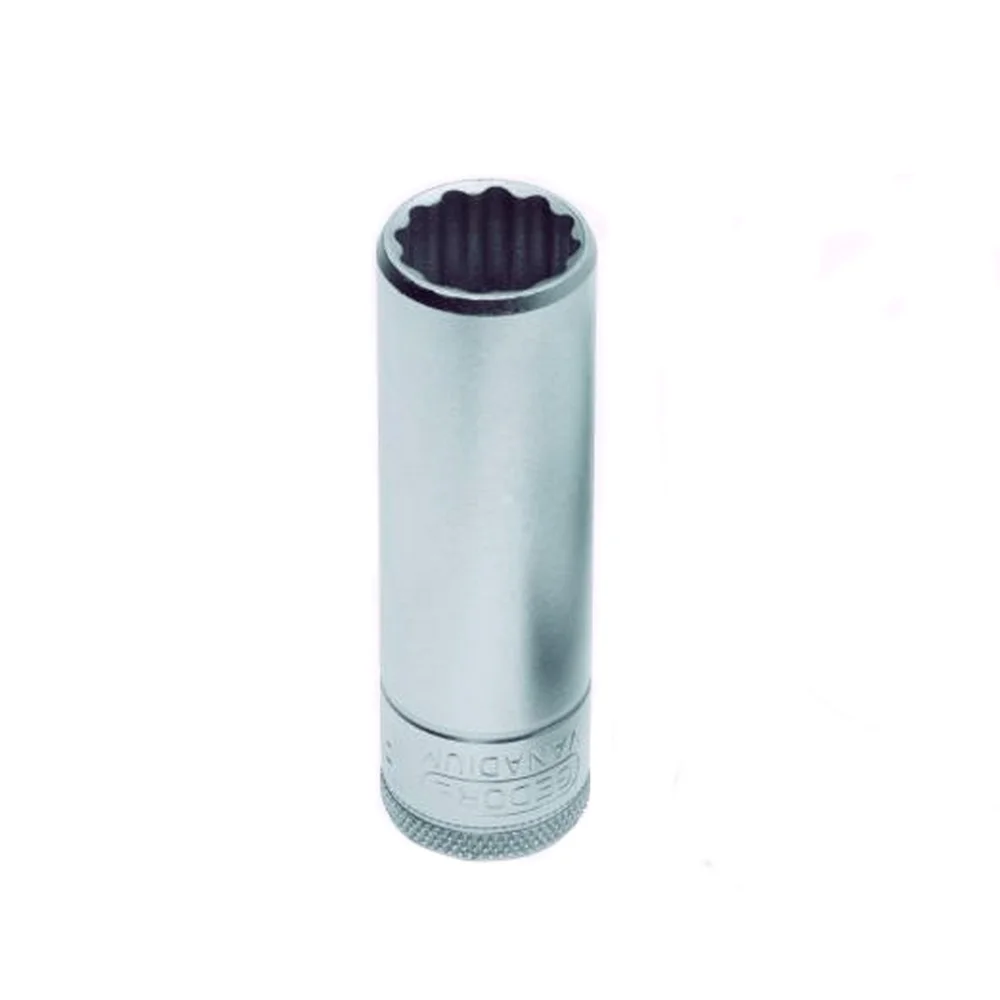 Soquete Estriado Longo Encaixe 1/2" CRV 1/2X15MM Gedore D19L