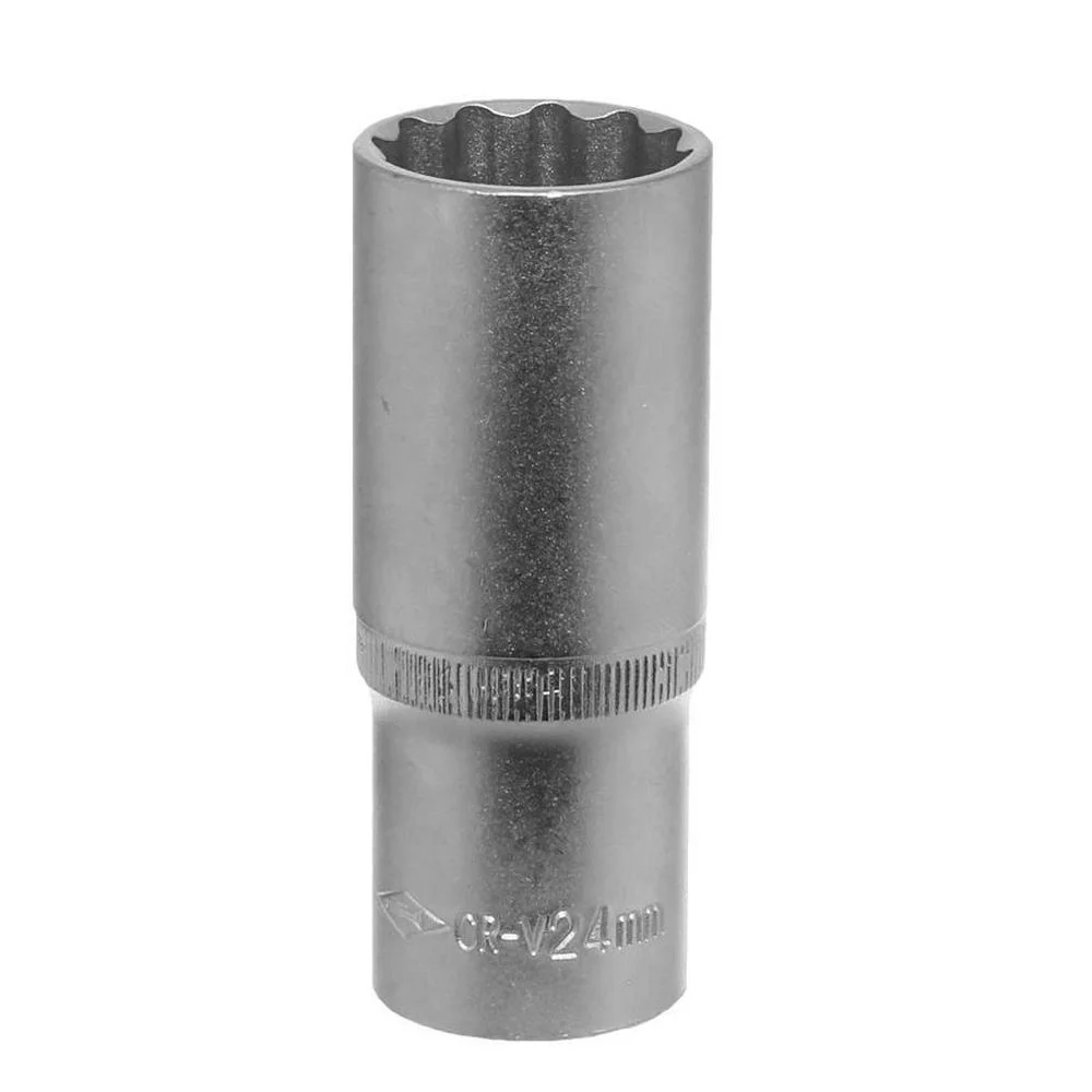 Soquete Estriado Longo Encaixe 1/2" CRV 1/2X24MM Corneta 3310324