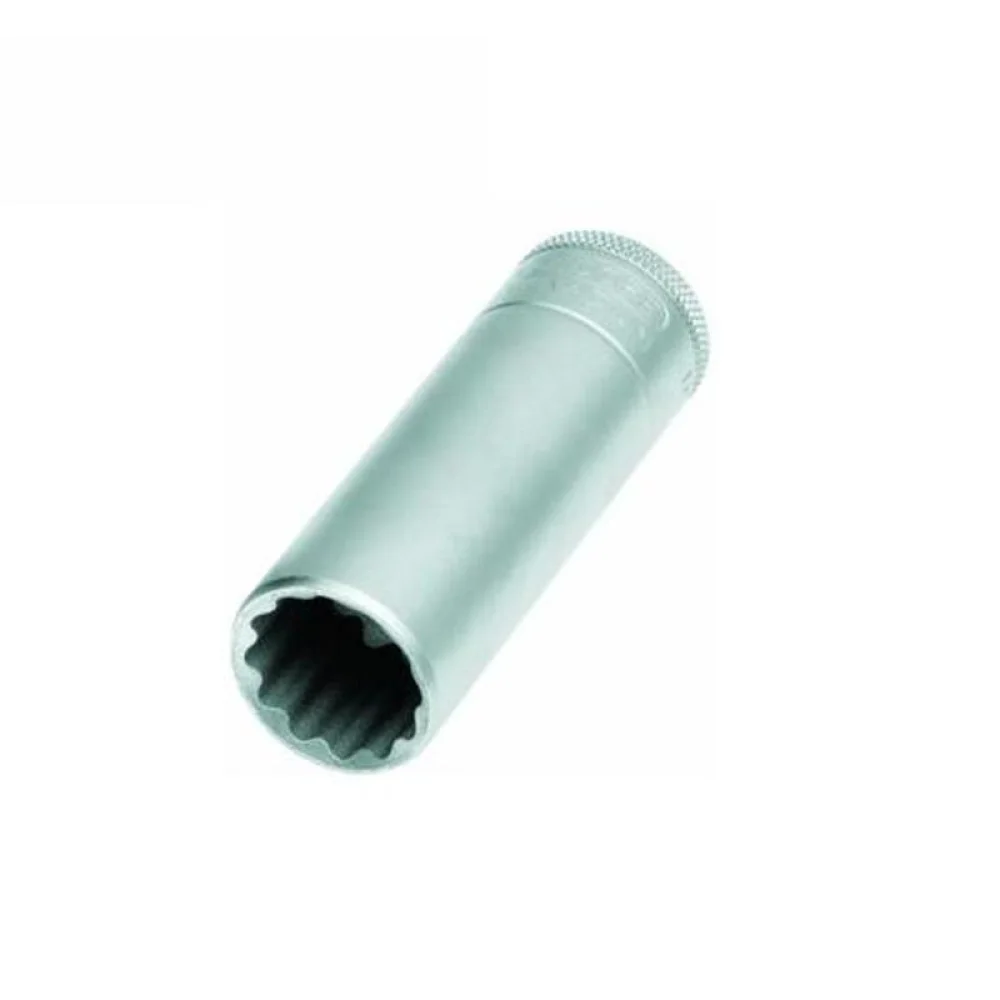 Soquete Estriado Longo Encaixe 1/2" CRV 1/2X3/8" Gedore D19L
