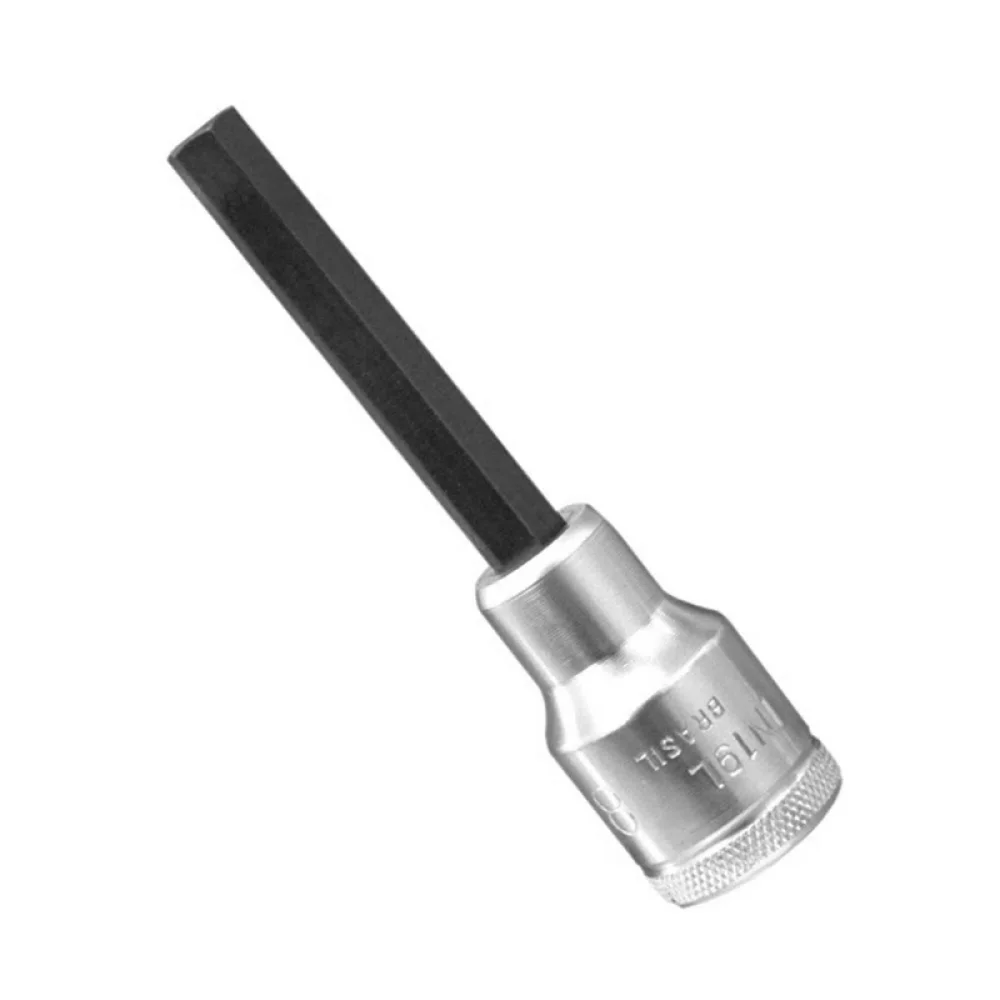 Soquete Ponta Allen Longo Encaixe 1/2" CRV 1/2X4MM Gedore IN19L