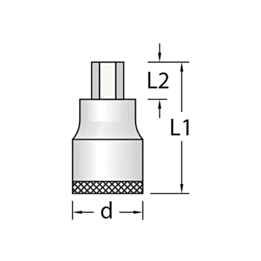 Soquete Ponta Allen Encaixe 1" CRV 1X19MM Gedore IN21