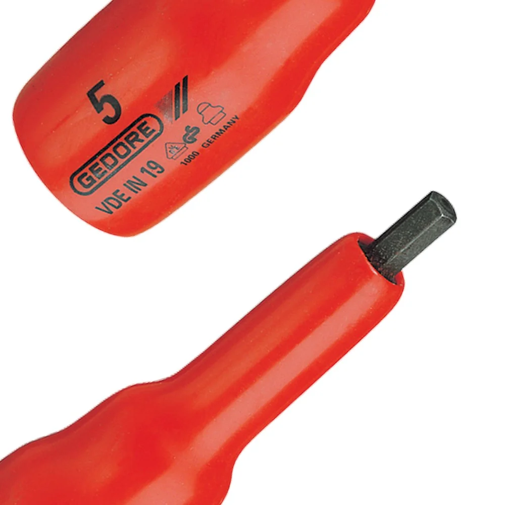 Soquete Ponta Allen Isolado 1000V VDE EN60900 IEC60900 NR10 CRV 1/2X5MM Gedore VDEIN19
