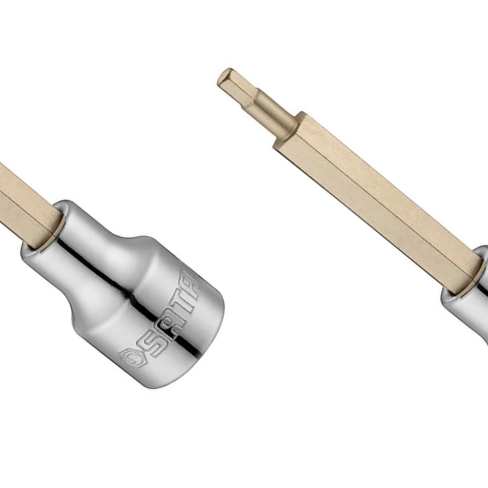Soquete Ponta Allen Longo Encaixe 1/2" CRV 1/2X12MM Sata ST25207SC
