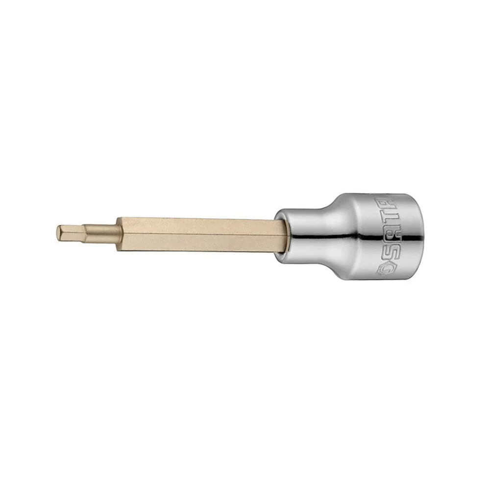 Soquete Ponta Allen Longo Encaixe 1/2" CRV 1/2X12MM Sata ST25207SC