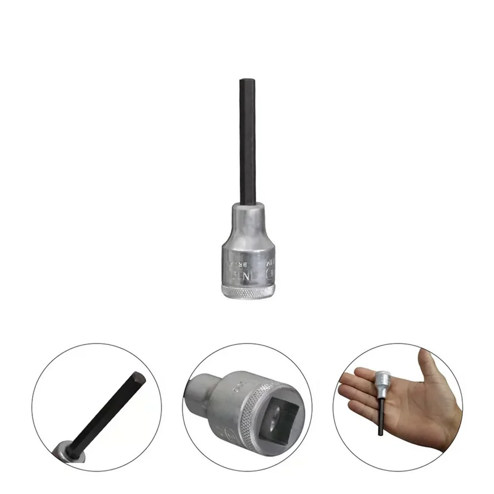 Soquete Ponta Allen Longo Encaixe 1/2" CRV 1/2X4MM Gedore IN19L
