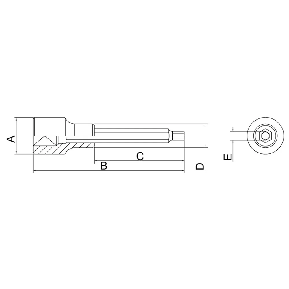 Soquete Ponta Allen Longo Encaixe 1/2" CRV 1/2X6MM Tramontina Pro 44863/106